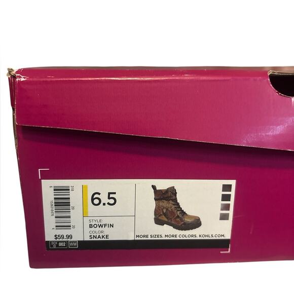 Bowfin Women’s Combat Boots Snakeskin Size 6.5 NIB - Picture 6 of 6